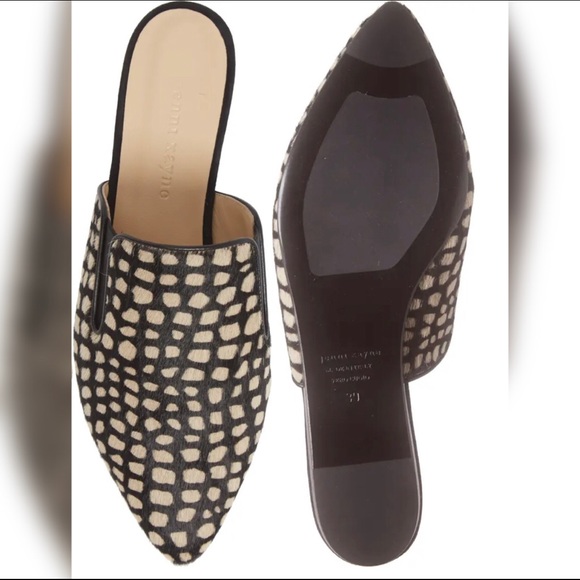 NWT Jenni Kayne Genuine Calf Hair Mule in Black Honey Giraffe Size 6 avail - Picture 3 of 14